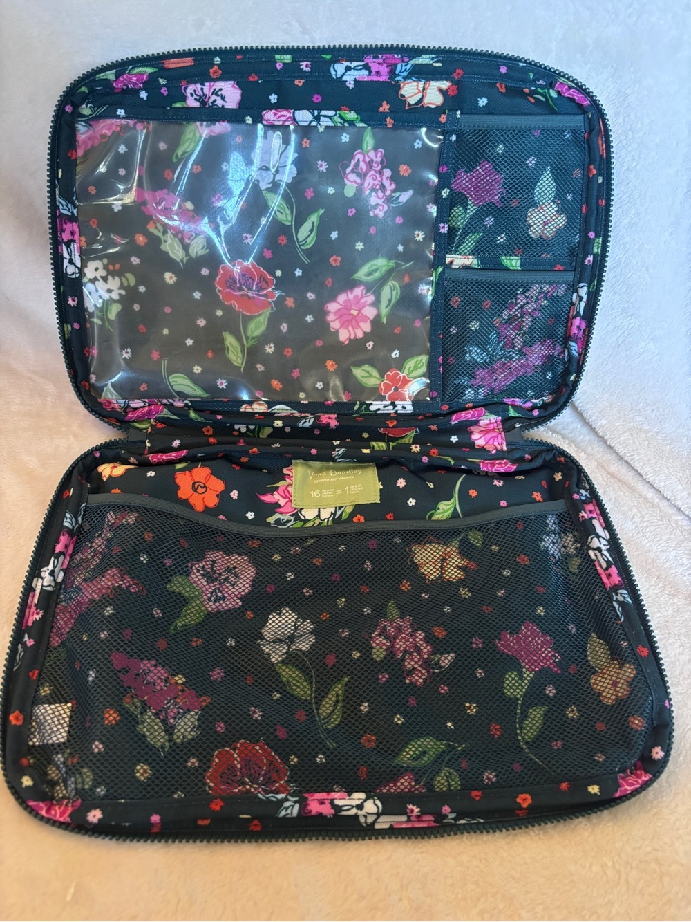 Vera Bradley Hanging Travel Organizer Toiletry Cosmetic Bag Floral - Picture 6 of 9